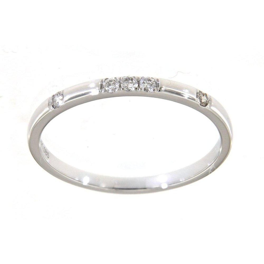 Real Diamond Daily Wear Wedding Band White Gold